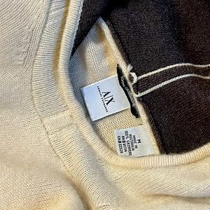Armani Exchange Cream 100% Cashmere hoodie- Size Medium